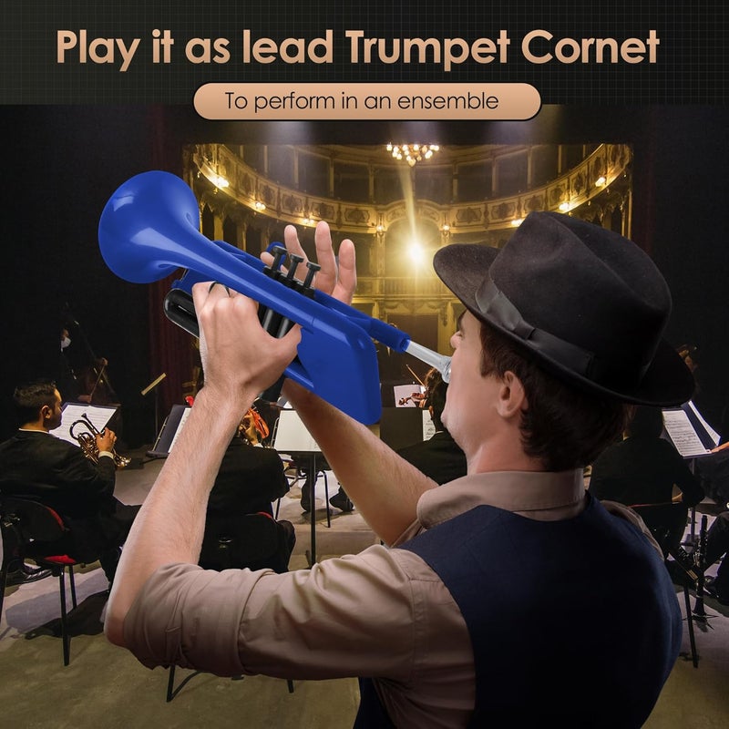 PAMPET SEA LION Professional Plastic Bb Trumpet Set for Student Beginner (Blue) - Image 4